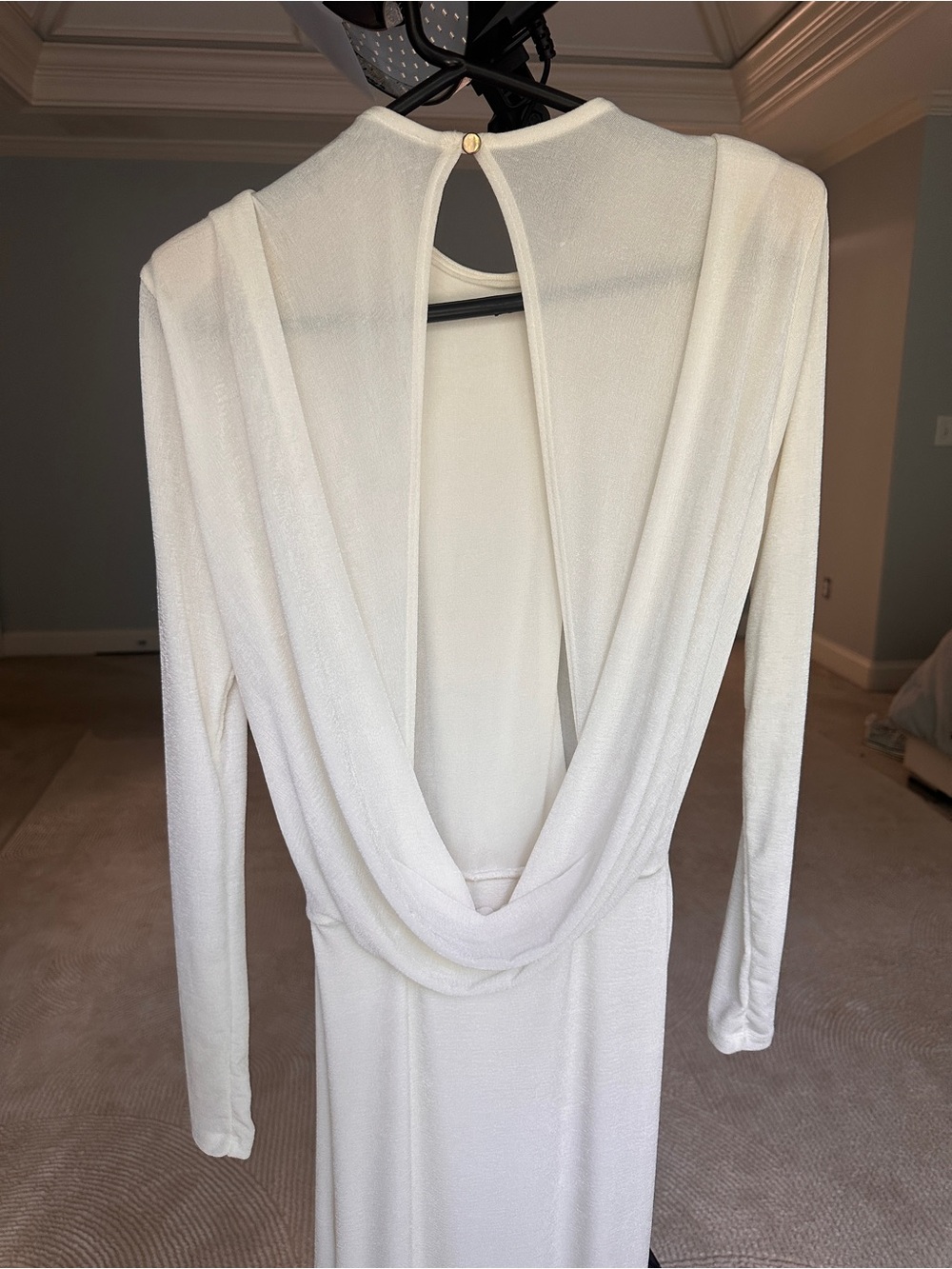 NWT JLUX LABEL Elegant Long Sleeve White Maxi Dress - Picture 6 of 7